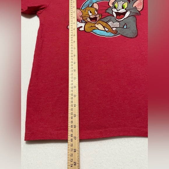 Tom and Jerry Cartoon Characters Graphic Tshirt Short Sleeve Red Size Medium - Picture 4 of 7